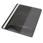 Transparent Report Cover #LW350 Plastic File (F4) – Black