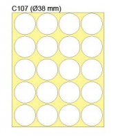 New Star 多功能標籤 Label #C107 dia. 38 mm 'Color'